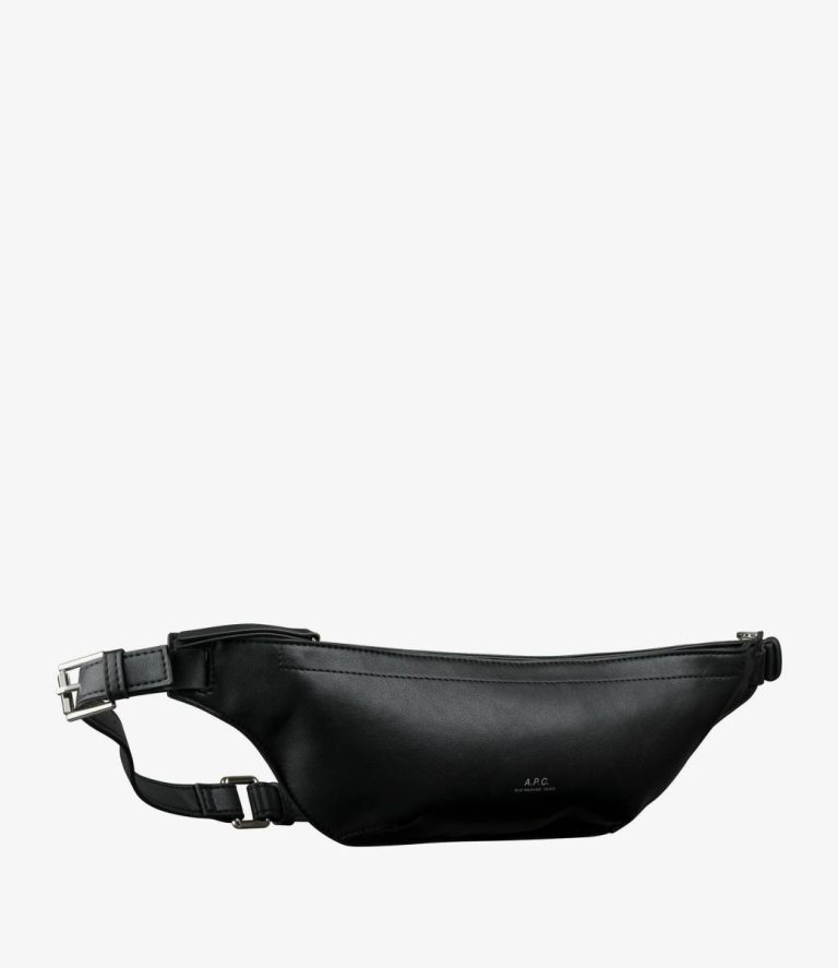 A.p.c. Black Men Belt Bags Nino Medium Belt Bag - Image 3