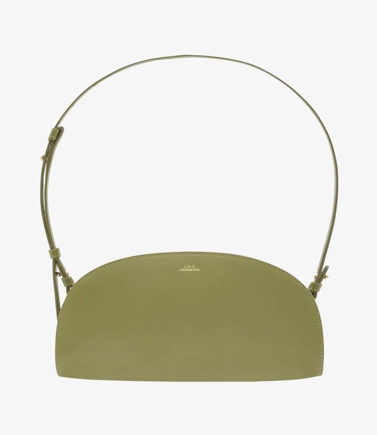 A.p.c. Demi-Lune Shoulder Bag Crossbody Bags Women Clay Green