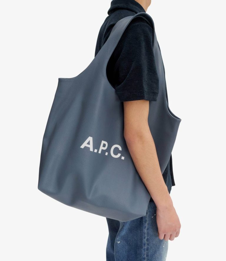 A.p.c. Faux Leather Bags Women Ninon Tote Bag Dark Navy Blue - Image 2