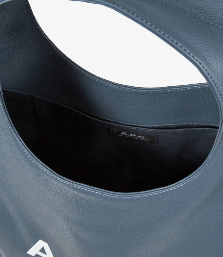 A.p.c. Faux Leather Bags Women Ninon Tote Bag Dark Navy Blue - Image 5