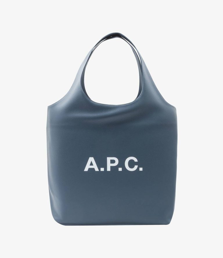 A.p.c. Faux Leather Bags Women Ninon Tote Bag Dark Navy Blue