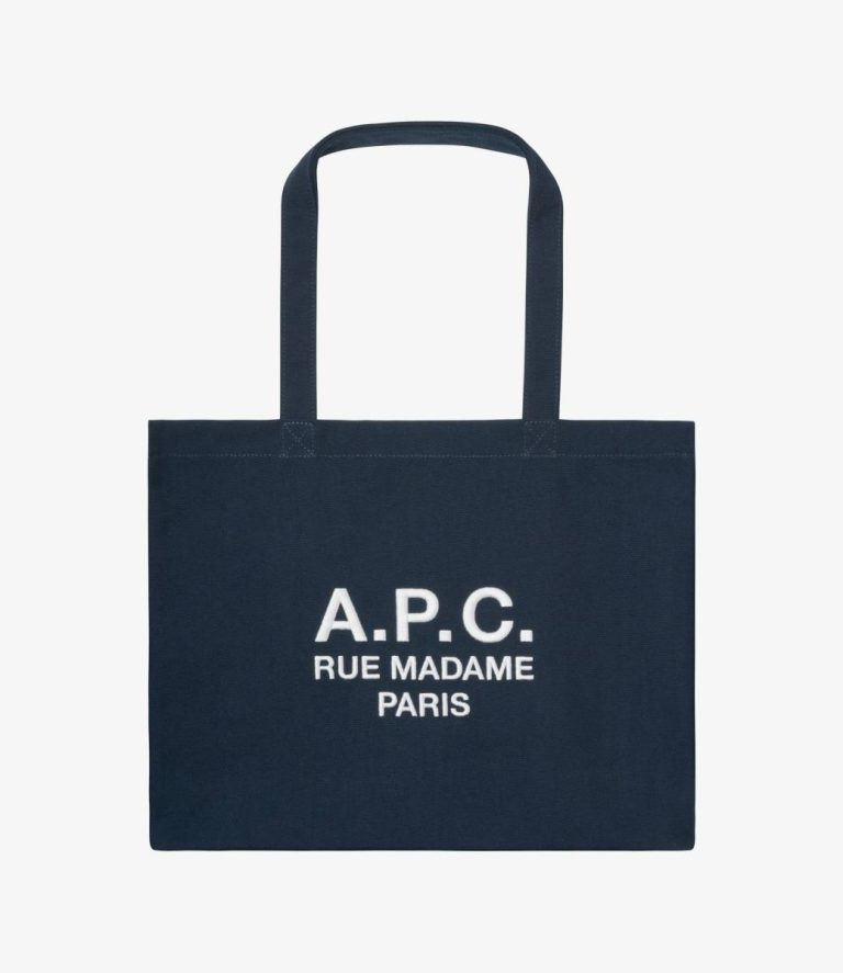 A.p.c. Men Dark Navy Blue Diane Rue Madame Shopping Bag Tote Bags