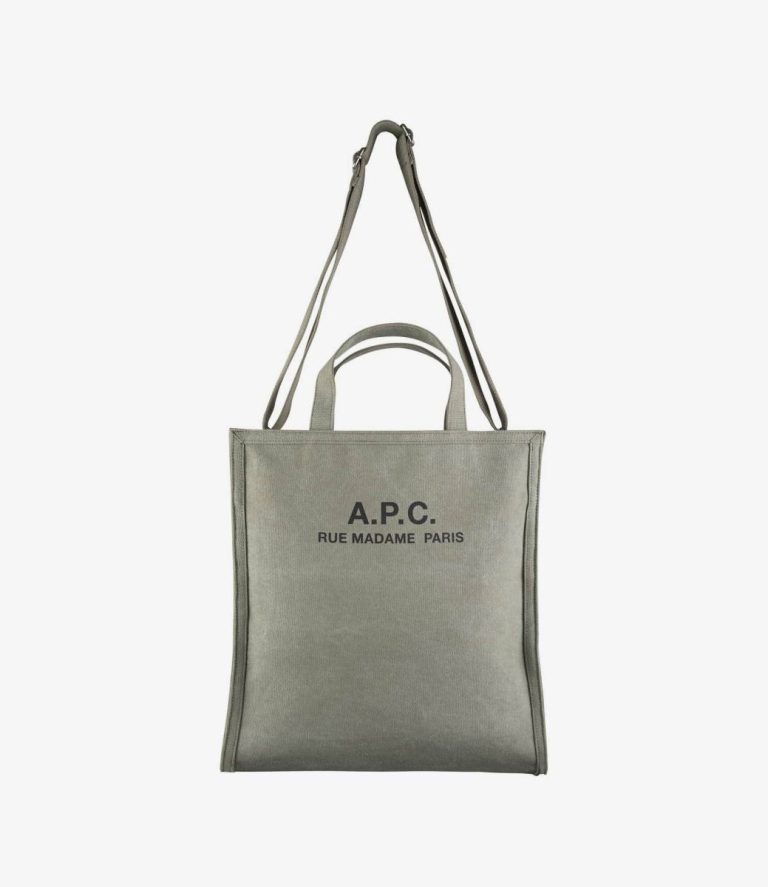 A.p.c. Tote Bags Récupération Shopping Bag Men Khaki