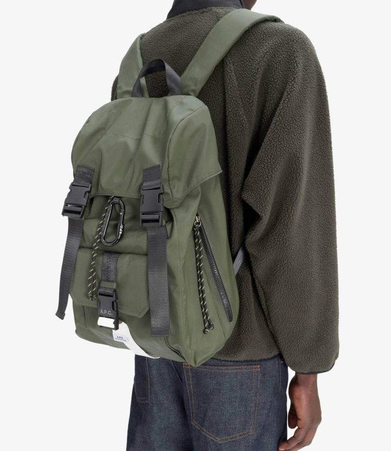 A.p.c. Treck Backpack Men Dark Khaki Backpacks - Image 2