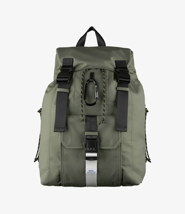 A.p.c. Treck Backpack Men Dark Khaki Backpacks