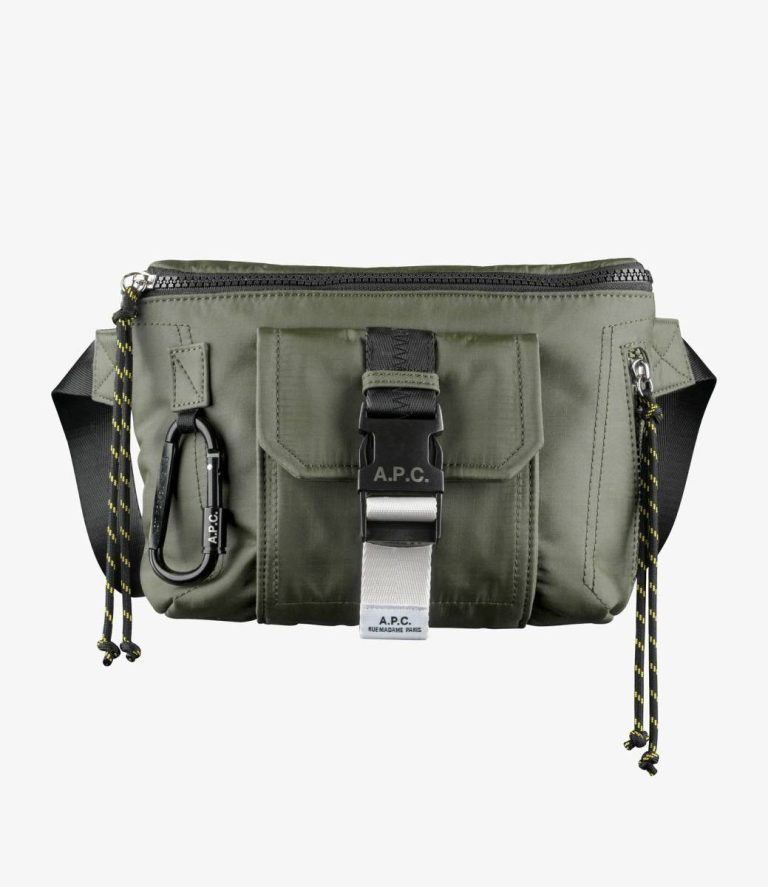 A.p.c. Treck Belt Bag Men Belt Bags Dark Khaki