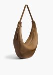 Augustina Hobo In Dark Olive Pebbled Leather Dark Olive Crossbody Bags Khaite Women