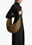 Augustina Hobo In Dark Olive Pebbled Leather Dark Olive Crossbody Bags Khaite Women - Image 5
