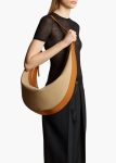 Augustina Hobo In Honey Canvas With Tan Leather Crossbody Bags Tan / Honey Women Khaite - Image 5