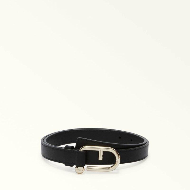 Belts Nero Furla Nuvola Fixed Belt Women