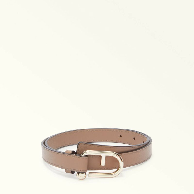 Belts Women Furla Nuvola Fixed Belt Greige