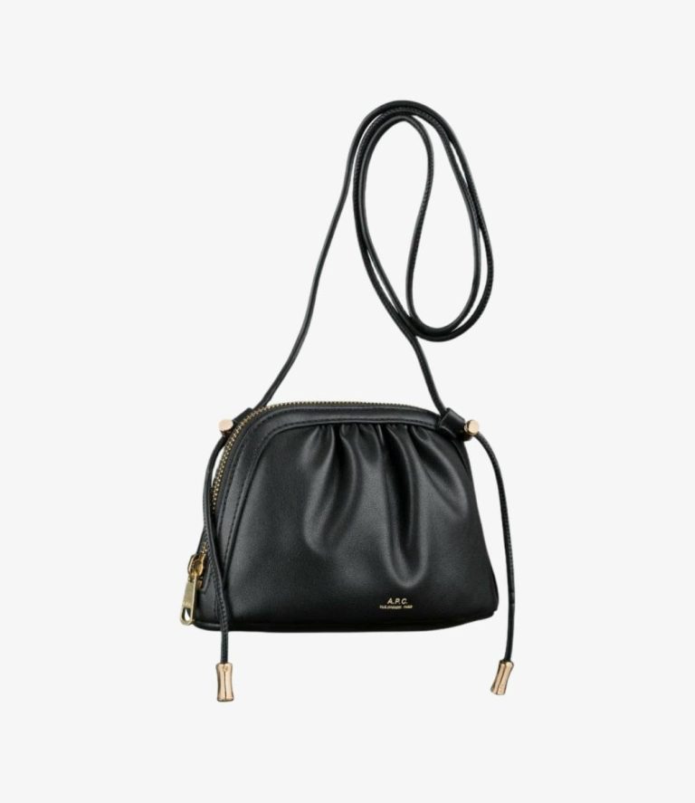 Black A.p.c. Shoulder Bags Women Ninon Small Drawstring Bag - Image 3