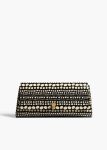 Black / Cream Women Khaite Evening Audrey Clutch In Black With Cream Python Dot Print
