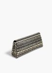 Black / Cream Women Khaite Evening Audrey Clutch In Black With Cream Python Dot Print - Image 3