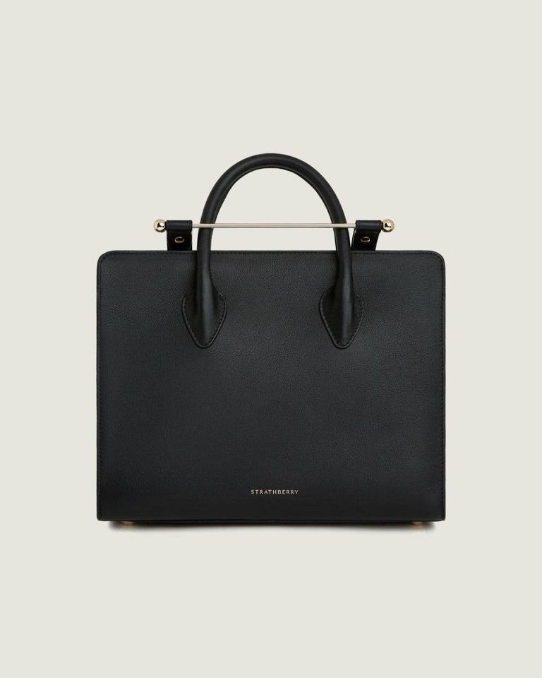 Black Midi Tote Women Strathberry Shoulder Bags - Image 3