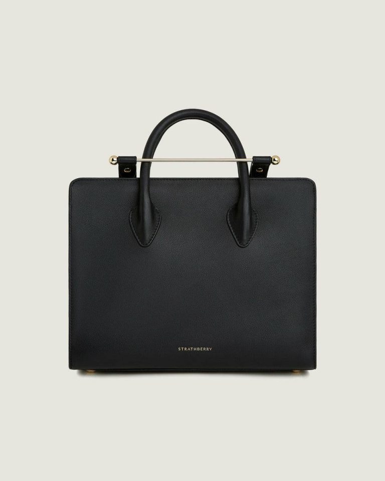 Black Midi Tote Women Strathberry Shoulder Bags - Image 4