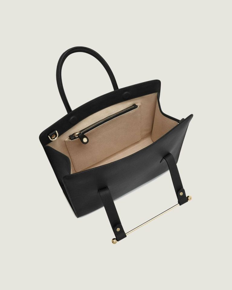 Black Midi Tote Women Strathberry Shoulder Bags - Image 5