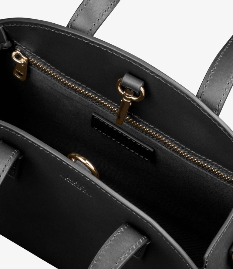 Black Tote Bags Men A.p.c. Demi-Lune Small Tote Bag - Image 5