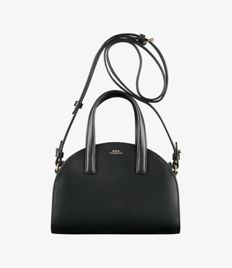 Black Tote Bags Men A.p.c. Demi-Lune Small Tote Bag