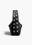 Black Women Small Elena Bag In Black Leather With Studs Top Handle Khaite - Image 2