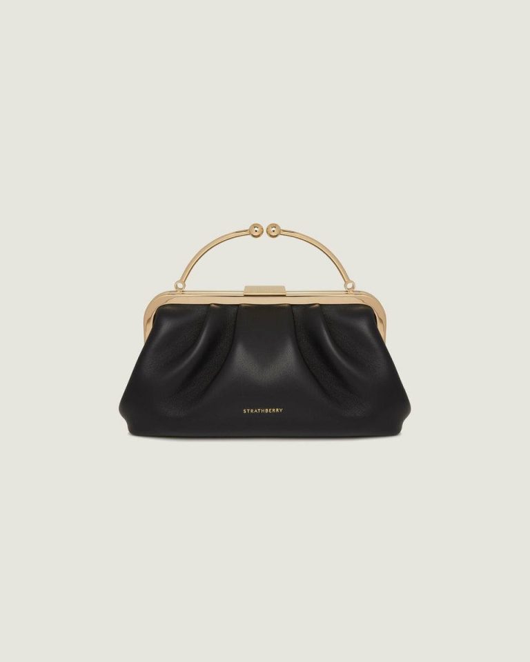 Black Women Strathberry Frame Clutch Evening Bags - Image 3