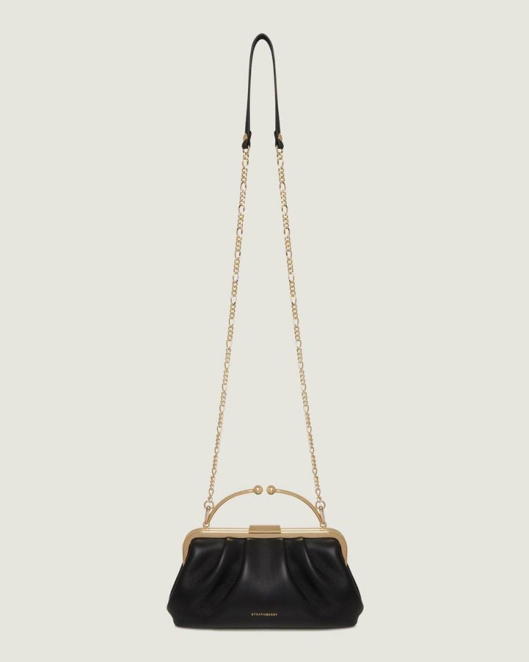Black Women Strathberry Frame Clutch Evening Bags - Image 5