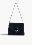 Bobbi Bag In Midnight Suede Khaite Shoulder Bags Midnight Navy Women