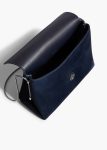 Bobbi Bag In Midnight Suede Khaite Shoulder Bags Midnight Navy Women - Image 4