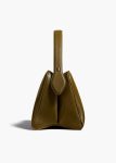 Cate Bag In Olive Leather Women Olive Khaite Top Handle - Image 3