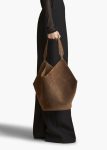 Cedar Totes Women Khaite Medium Lotus Tote In Cedar Suede - Image 5