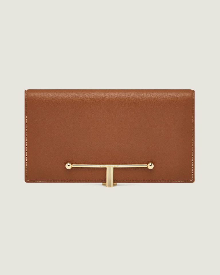 Chestnut With Vanilla Stitch Strathberry Wallets Women Large Melville Street Wallet - Image 2