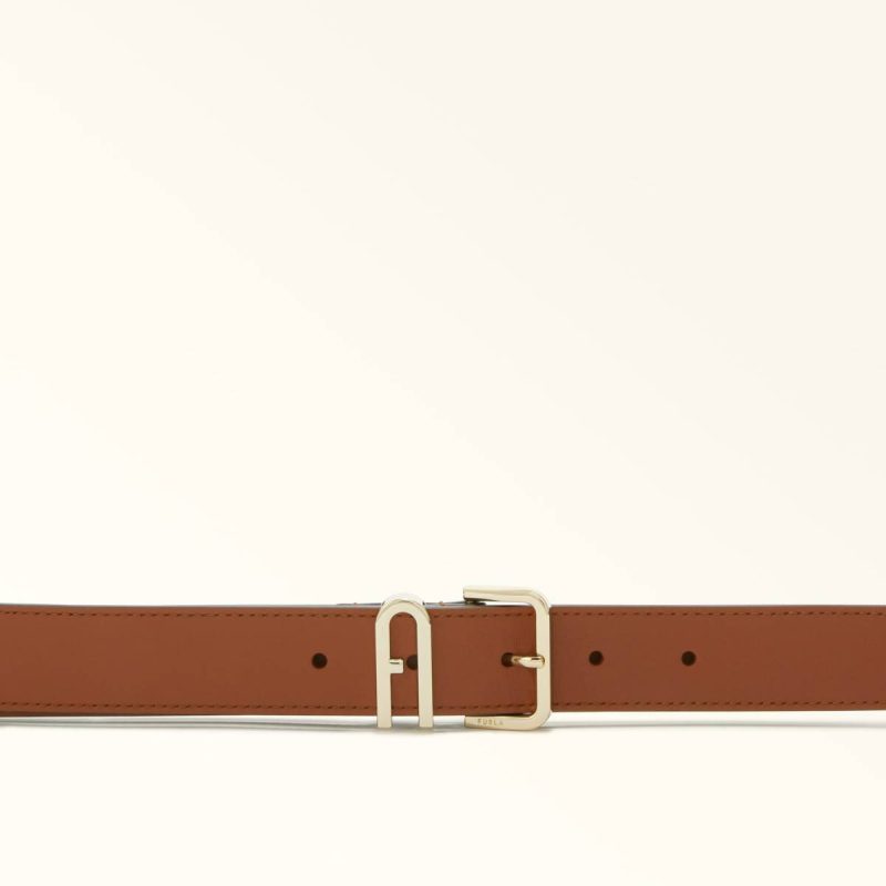 Cognac H Belts Women Furla Camelia Fixed Belt - Image 2