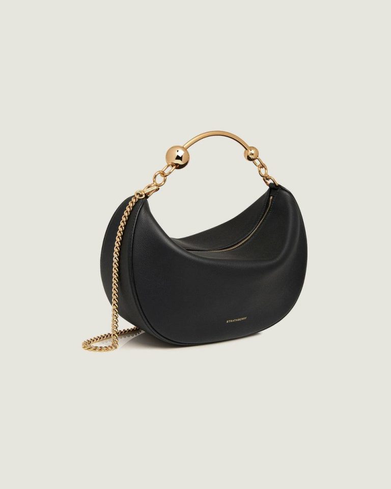 Crescent Moon Strathberry Women Black Evening Bags - Image 2