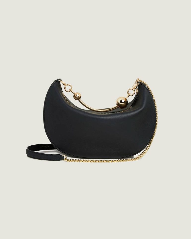 Crescent Moon Strathberry Women Black Evening Bags - Image 4
