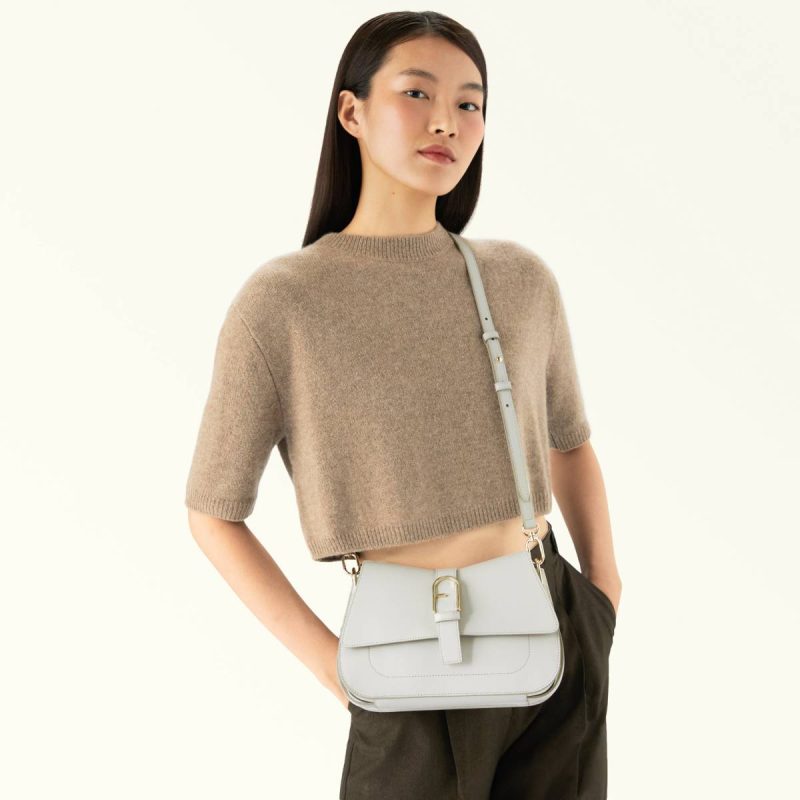 Crossbodies Women Furla Flow Top Handle M Marshmallow - Image 2