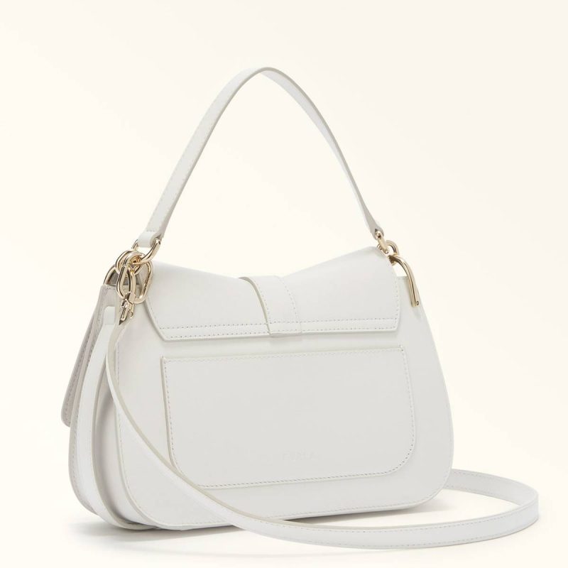 Crossbodies Women Furla Flow Top Handle M Marshmallow - Image 3