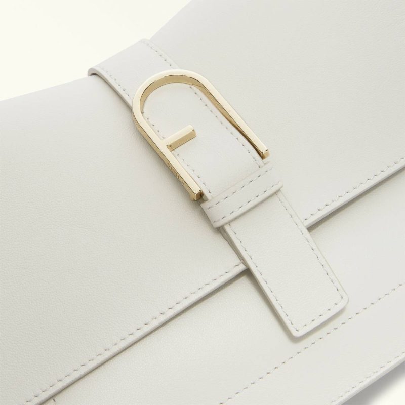Crossbodies Women Furla Flow Top Handle M Marshmallow - Image 5