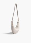 Crossbody Bags Khaite Light Grey Women Small Augustina Crossbody Bag In Light Grey Pebbled Leather