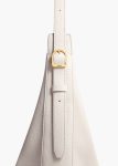Crossbody Bags Khaite Light Grey Women Small Augustina Crossbody Bag In Light Grey Pebbled Leather - Image 4