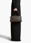 Dark Brown Top Handle Khaite Cate Bag In Dark Brown Pebbled Leather Women - Image 5