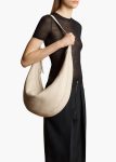 Dark Ivory Crossbody Bags Augustina Hobo In Dark Ivory Pebbled Leather Khaite Women - Image 4