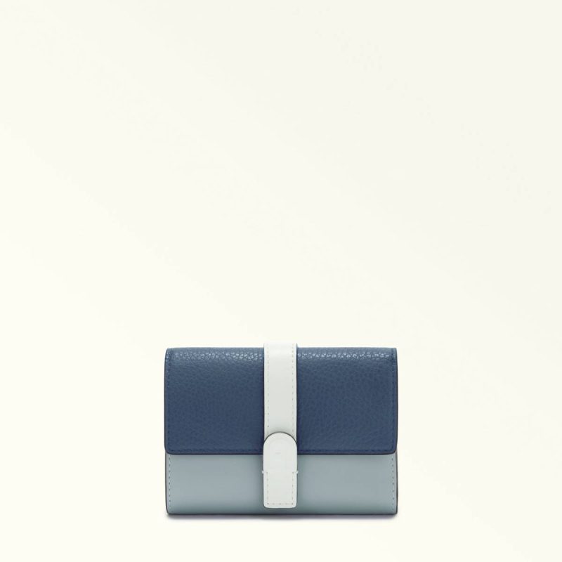 Denim+Nuvola+Panna Furla Grazia Compact Wallet M Women Wallets