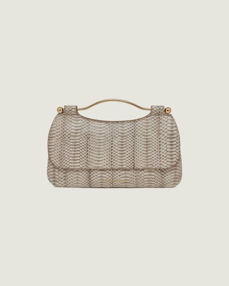 Embossed-Snake Leather Vanilla Women Strathberry Evening Bags Harmony - Image 3