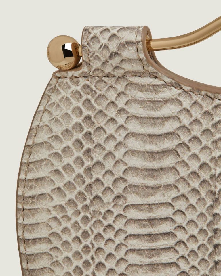 Embossed-Snake Leather Vanilla Women Strathberry Evening Bags Harmony - Image 5