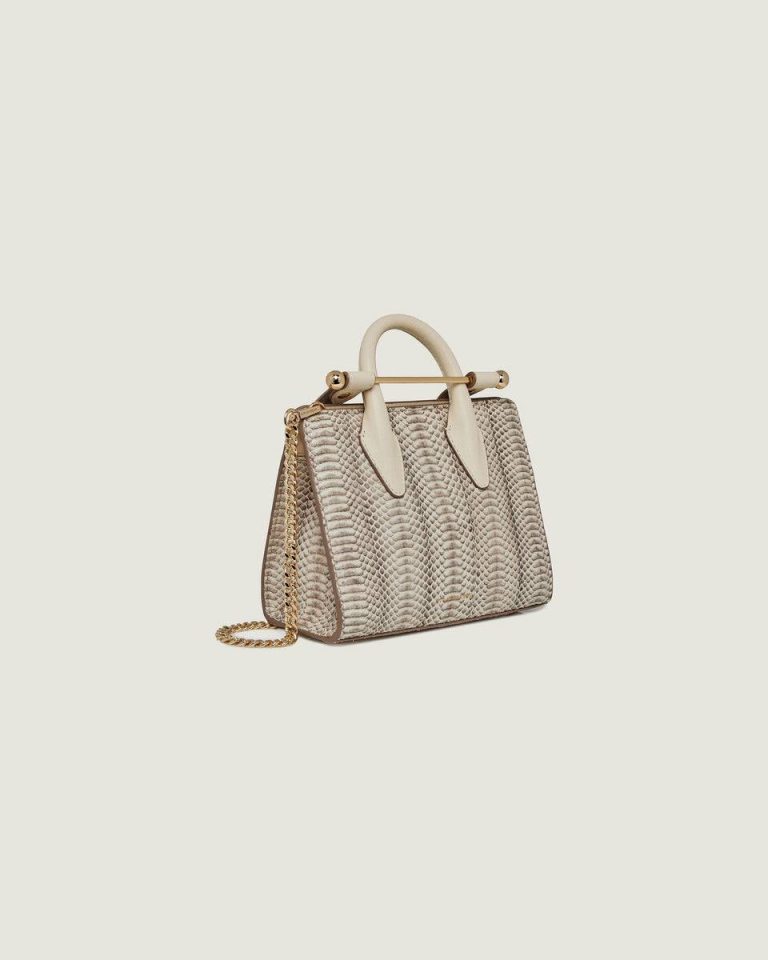 Evening Bags Snake-Embossed Leather Vanilla Nano Tote Strathberry Women - Image 2