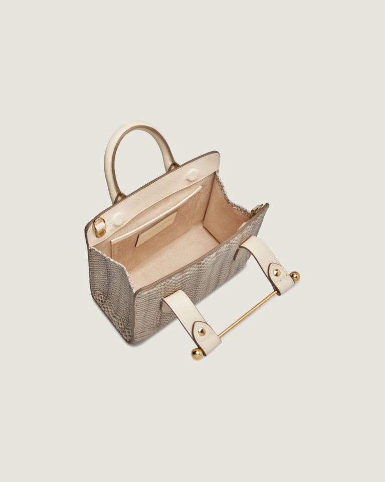 Evening Bags Snake-Embossed Leather Vanilla Nano Tote Strathberry Women - Image 5