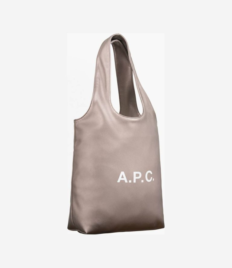 Faux Leather Bags A.p.c. Metallic Gold Women Ninon Small Tote Bag - Image 2