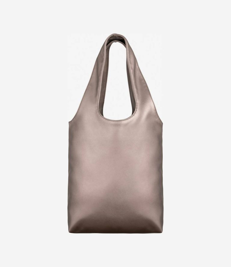 Faux Leather Bags A.p.c. Metallic Gold Women Ninon Small Tote Bag - Image 3