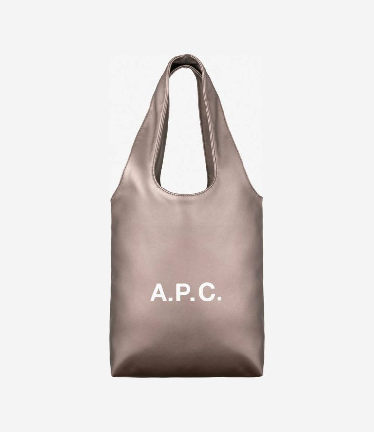 Faux Leather Bags A.p.c. Metallic Gold Women Ninon Small Tote Bag