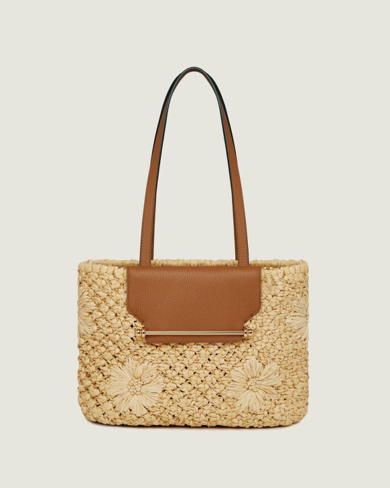 Floral Paper Raffia/Tan Small & Mini Bags Women The Strathberry Basket (Small) - Image 3